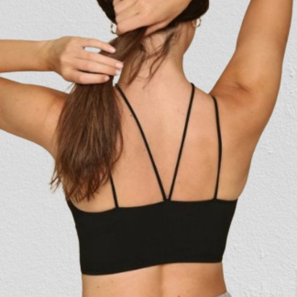 Black Seamless Brami with Chocker Neck Bralette 4340 NWT Boutique - Picture 9 of 11